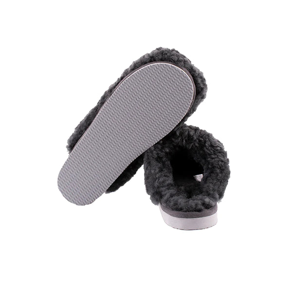 Shearling Slippers Asphalt