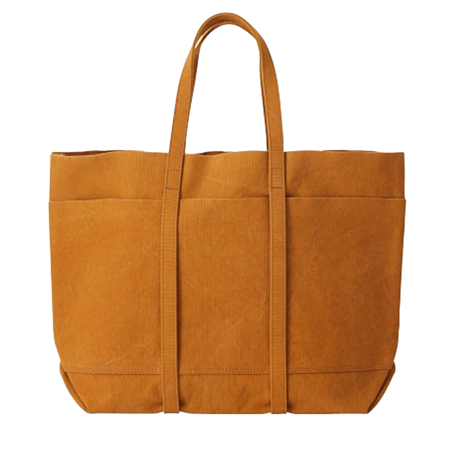 Amiacalva Medium Washed Canvas 6-Pocket Tote - Mustard