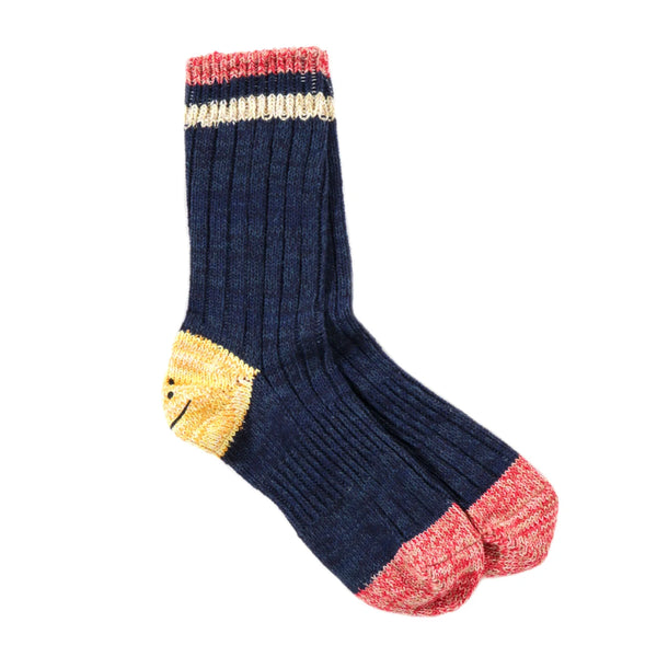 Kapital Happy Heel Socks - Navy